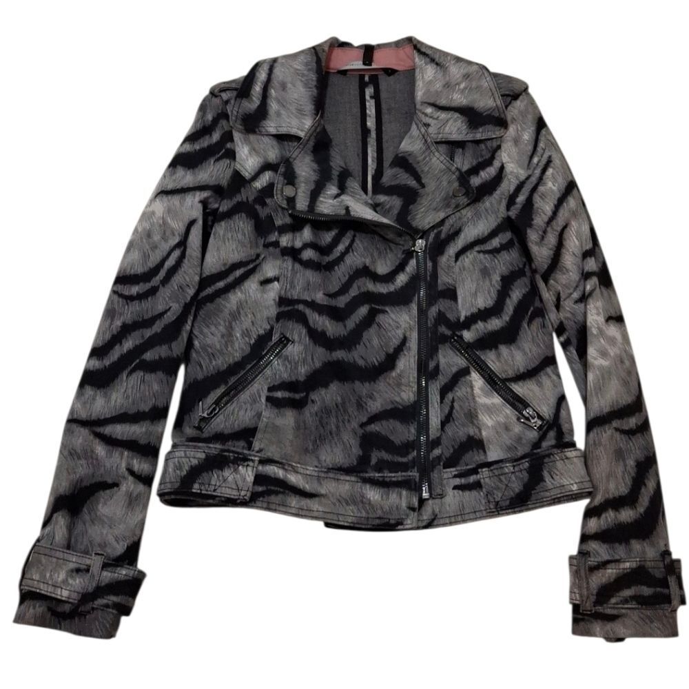 WHBM White House Black Market Moto Jacket Size 2